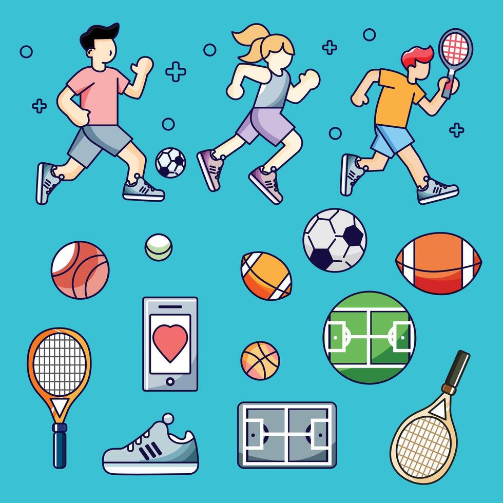 exercise vector illustration