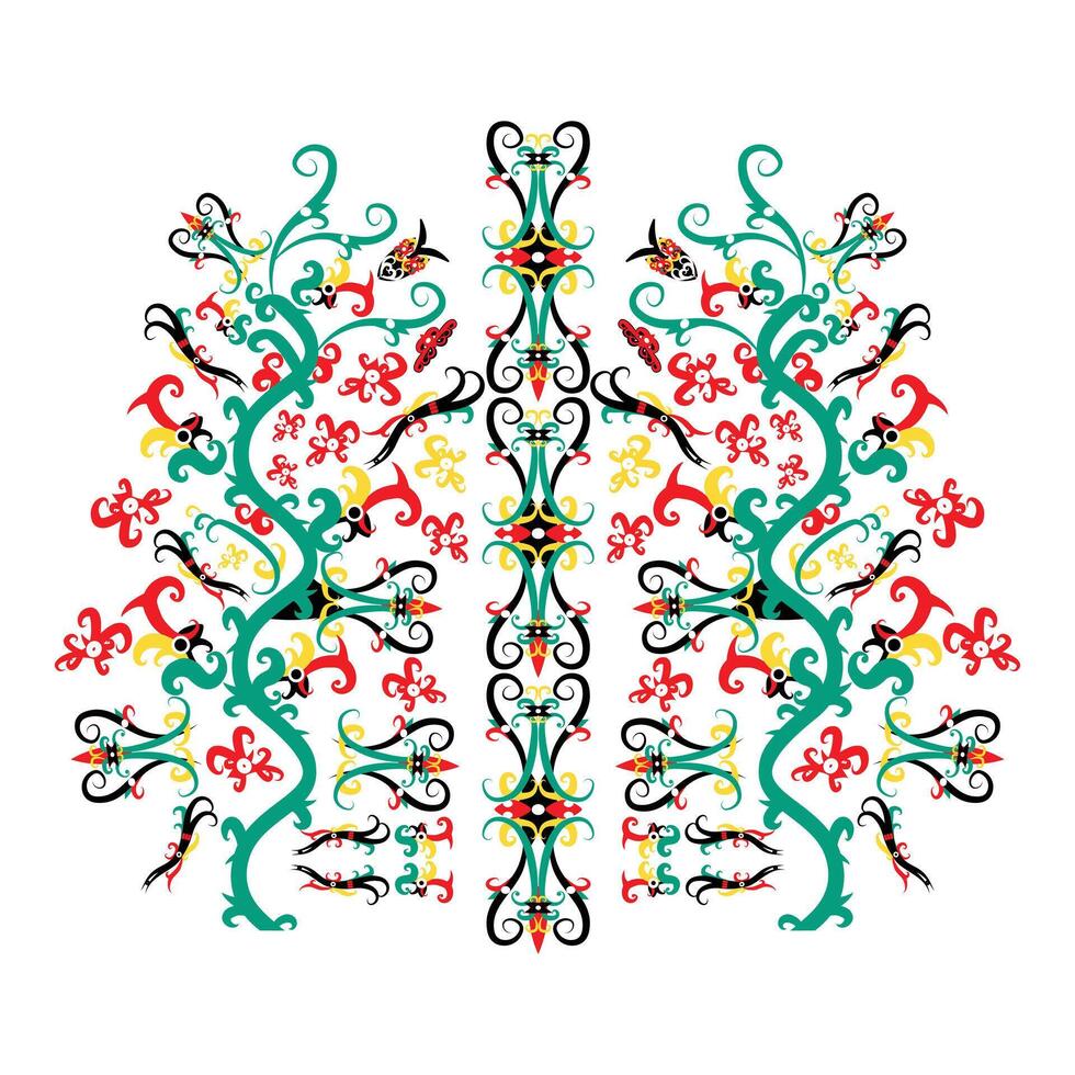 pattren background batik dayak kalimantan vector