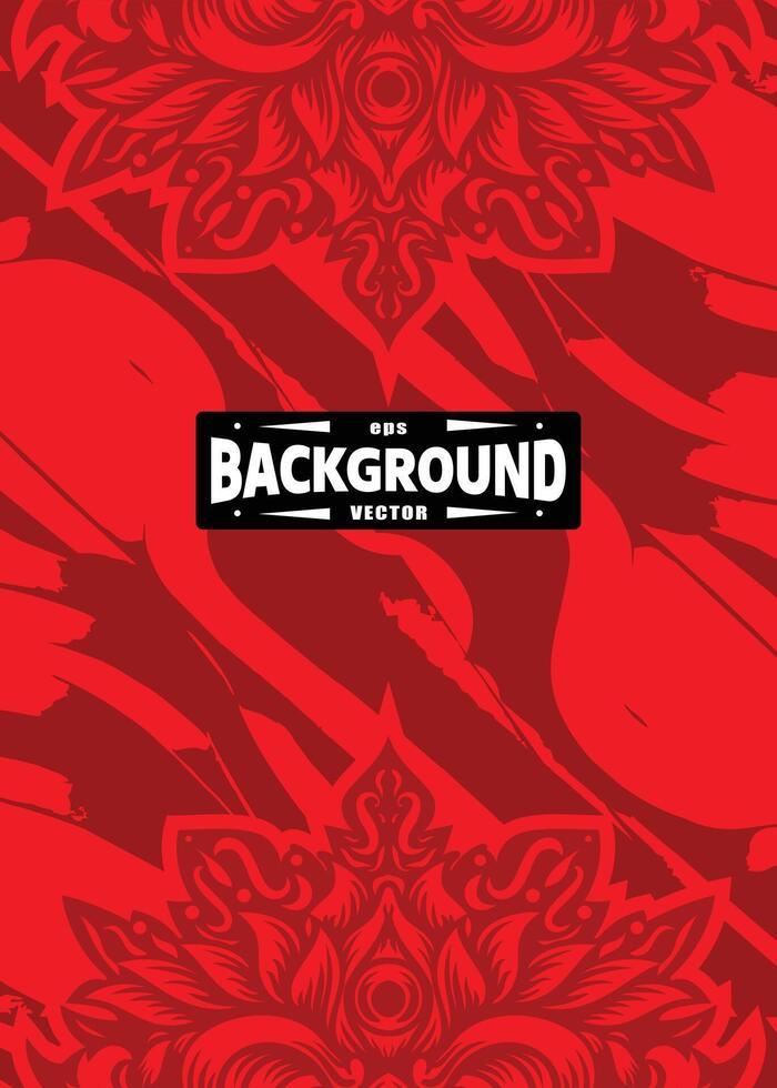 red mandala abstrack Soccer jersey template sport t shirt design for sublimation texture vector