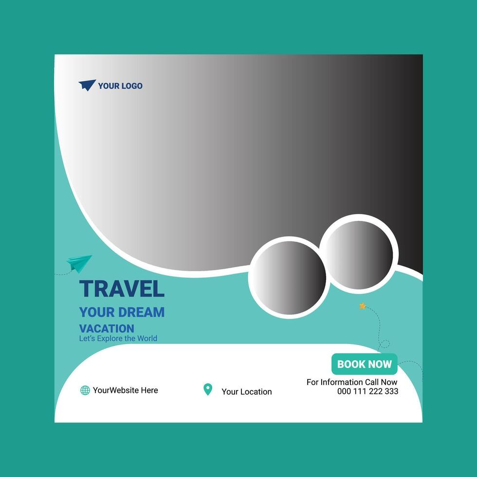 Travel Flyer Template vector