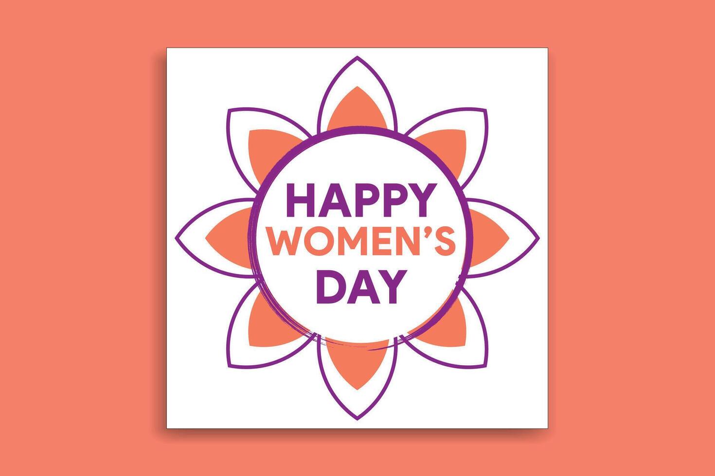 Happy Women's Day banner. Women's Day Cover Template. vector