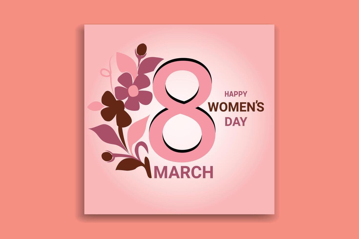 Happy Women's Day banner. Women's Day Cover Template. vector