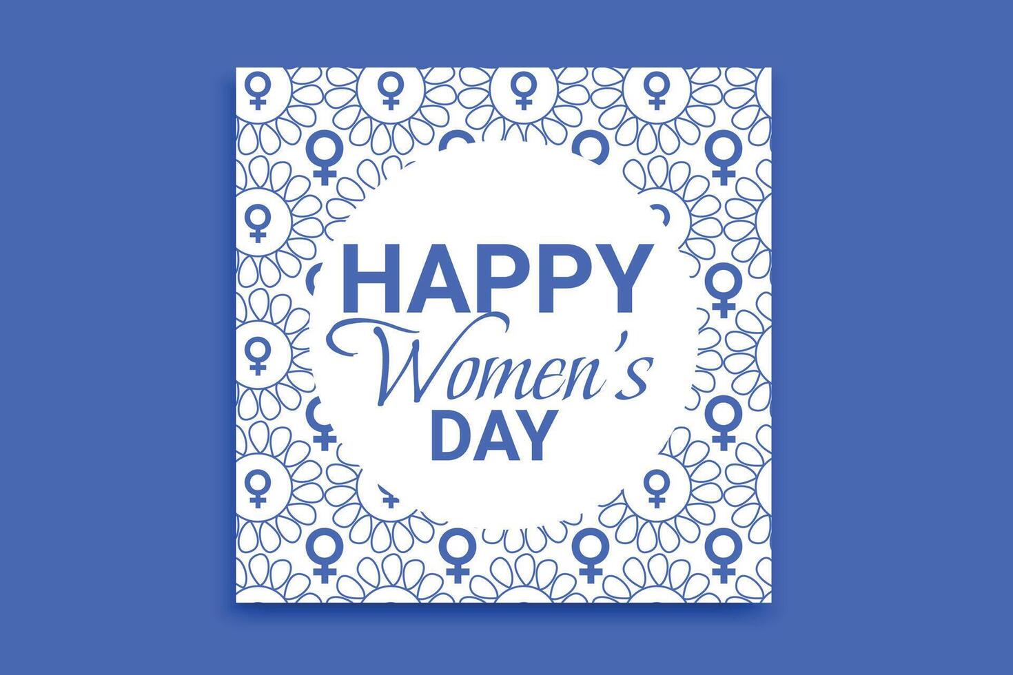 Happy Women's Day banner. Women's Day Cover Template. vector