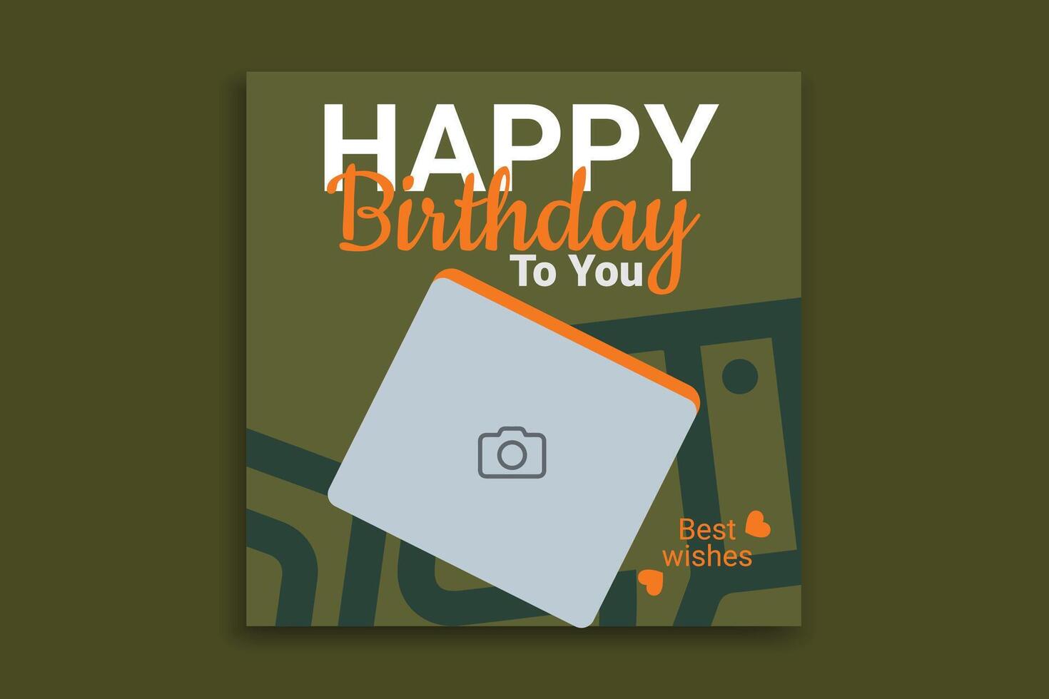 Birthday Social Media Template, Birthday Banner. vector