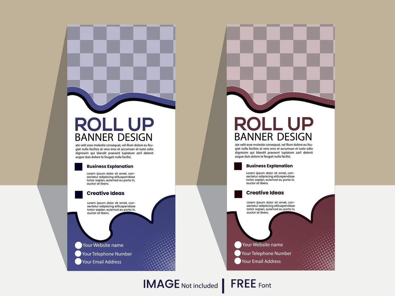 Business Roll up banner vertical template design, for brochure, business, flyer, infographics. modern vector