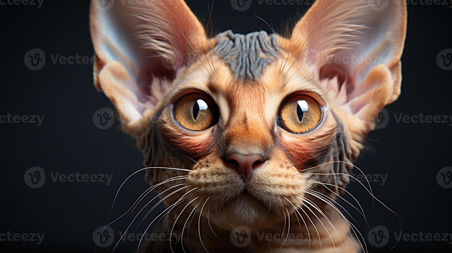 ai generado bebé negro gato sphynx gracioso gatito juguetón pequeño pata foto