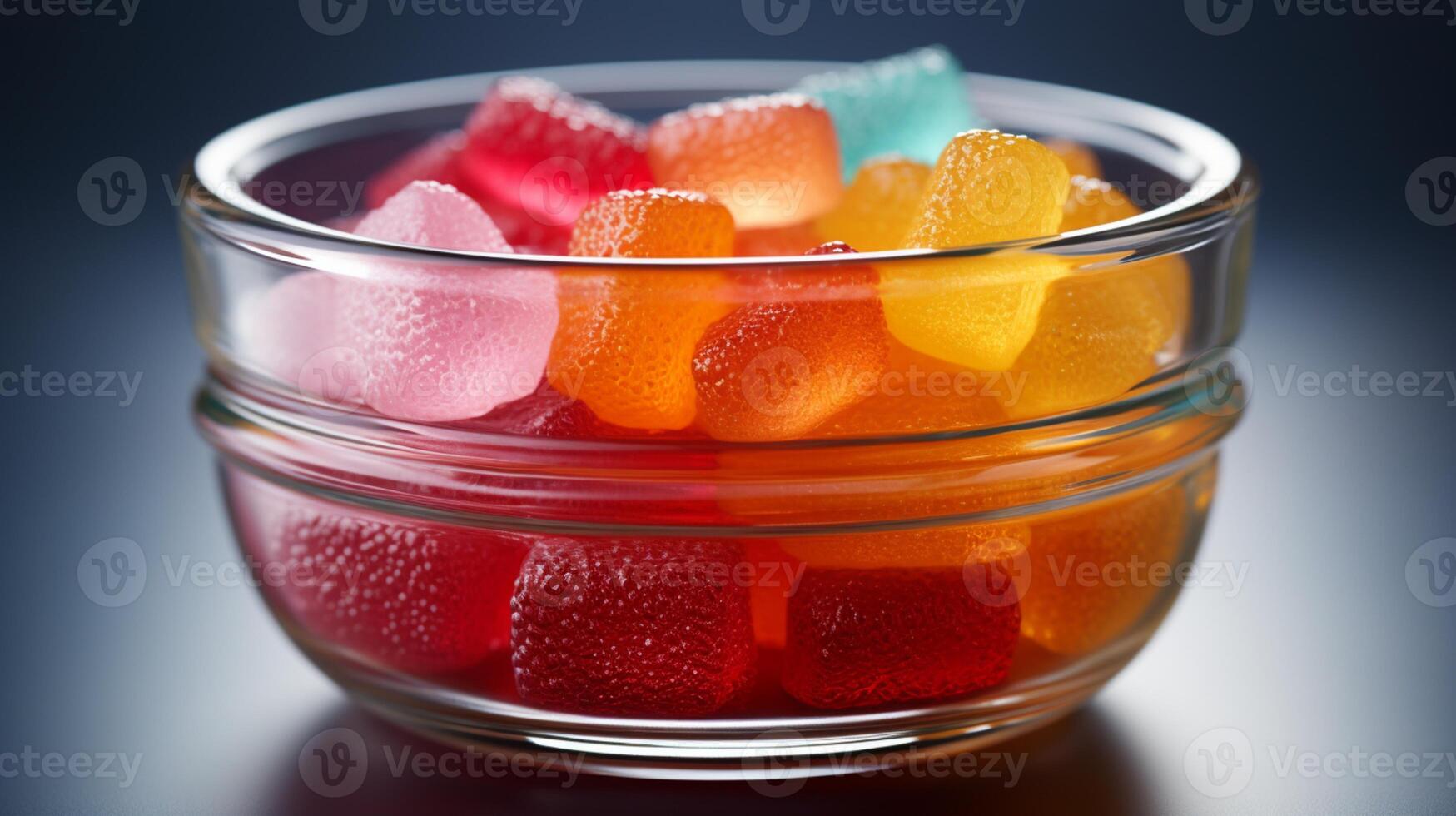 AI generated Jelly sugar candies sweet snack dessert photo