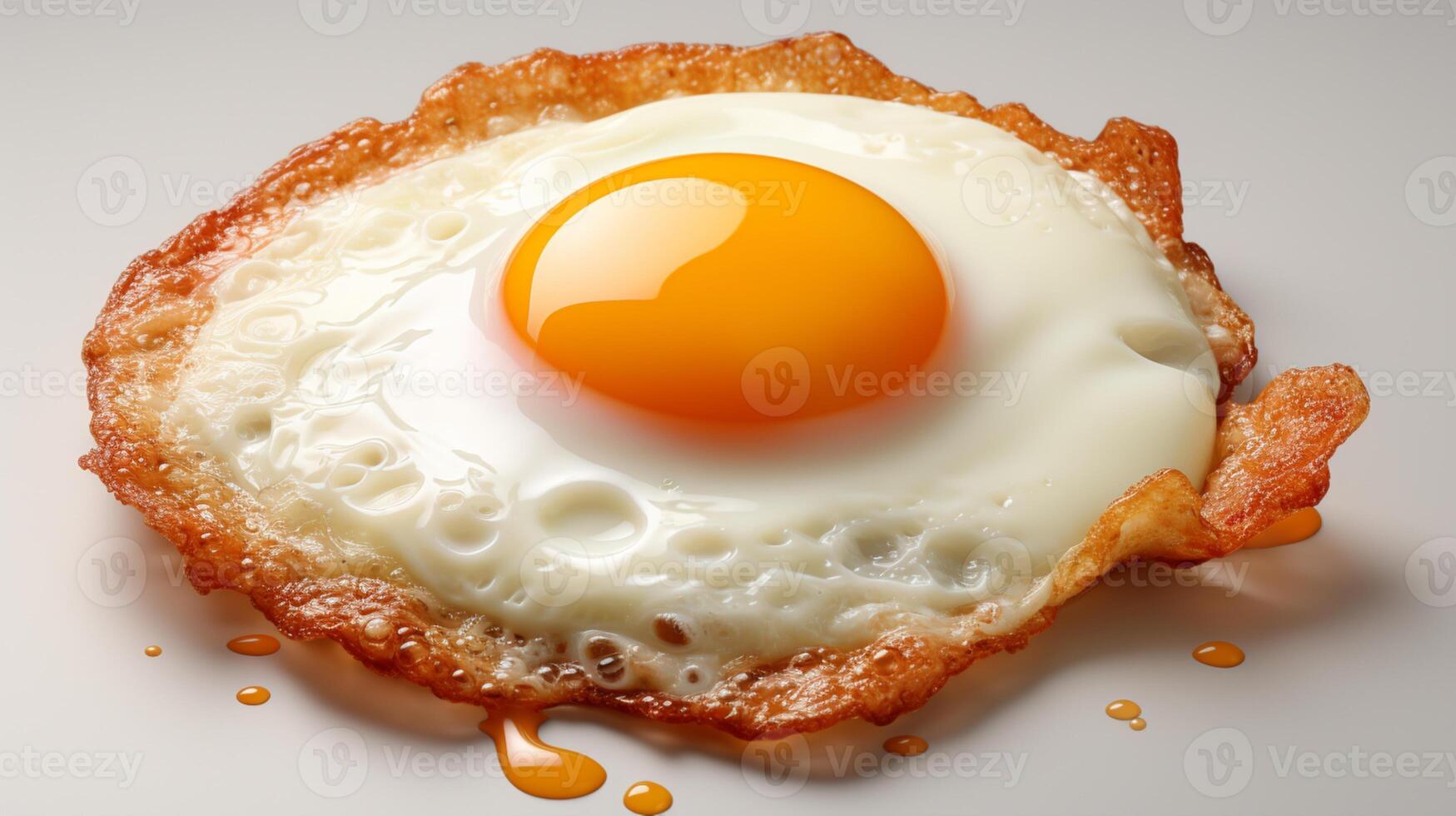 AI generated Fried egg and tortilla wrap thin bread photo