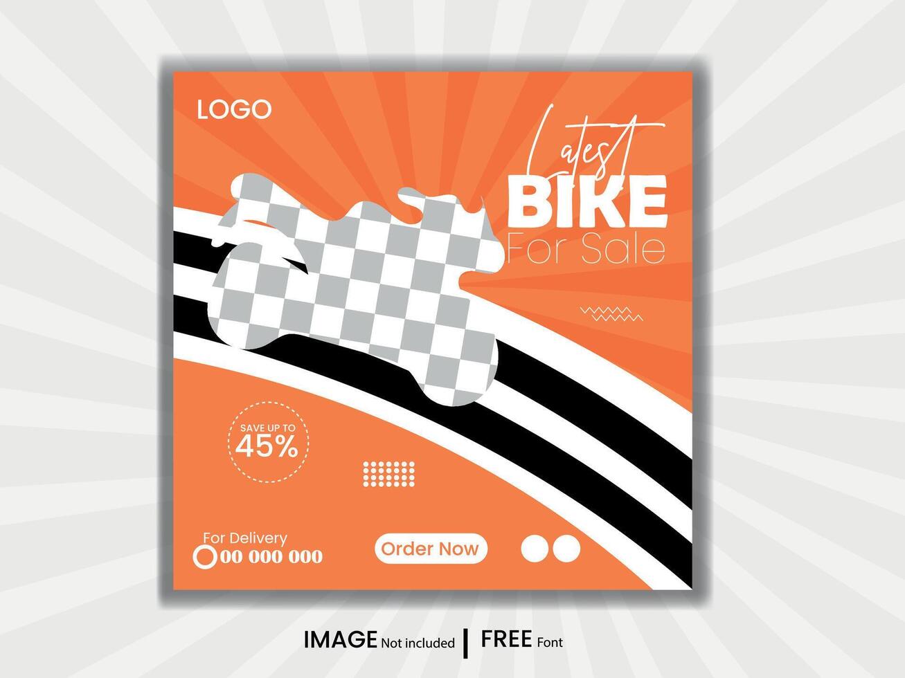 Vector Bike social media post or social media banner design template,