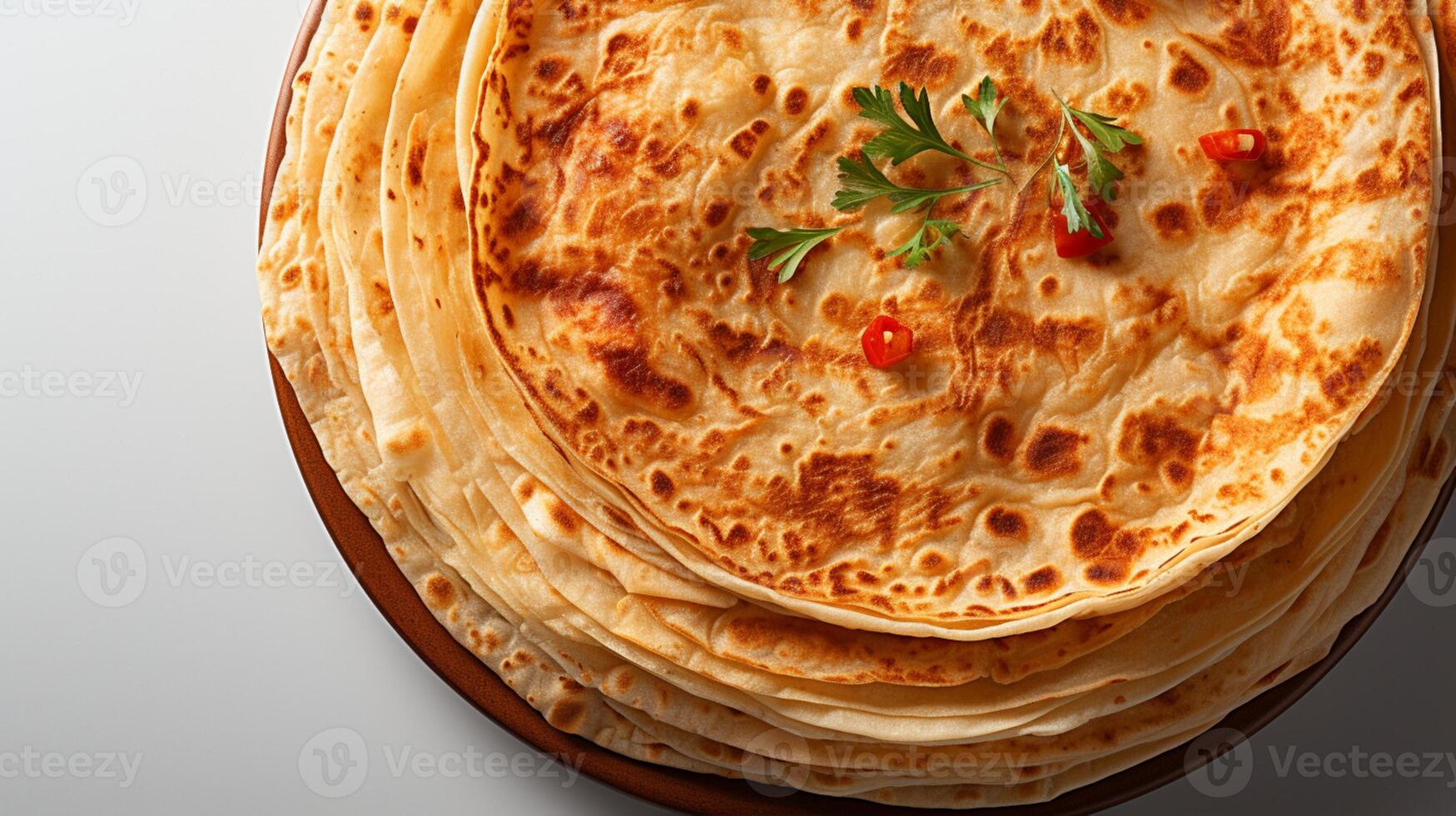 AI generated Tortilla flat bread corn meal for breakfast photo