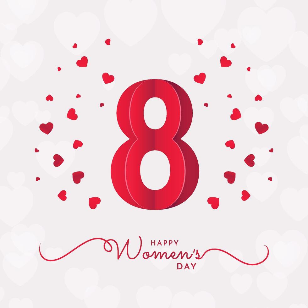 Happy Woman's Day - 8 March. Poster, flyer, greeting card, header for website. Vector Illustration