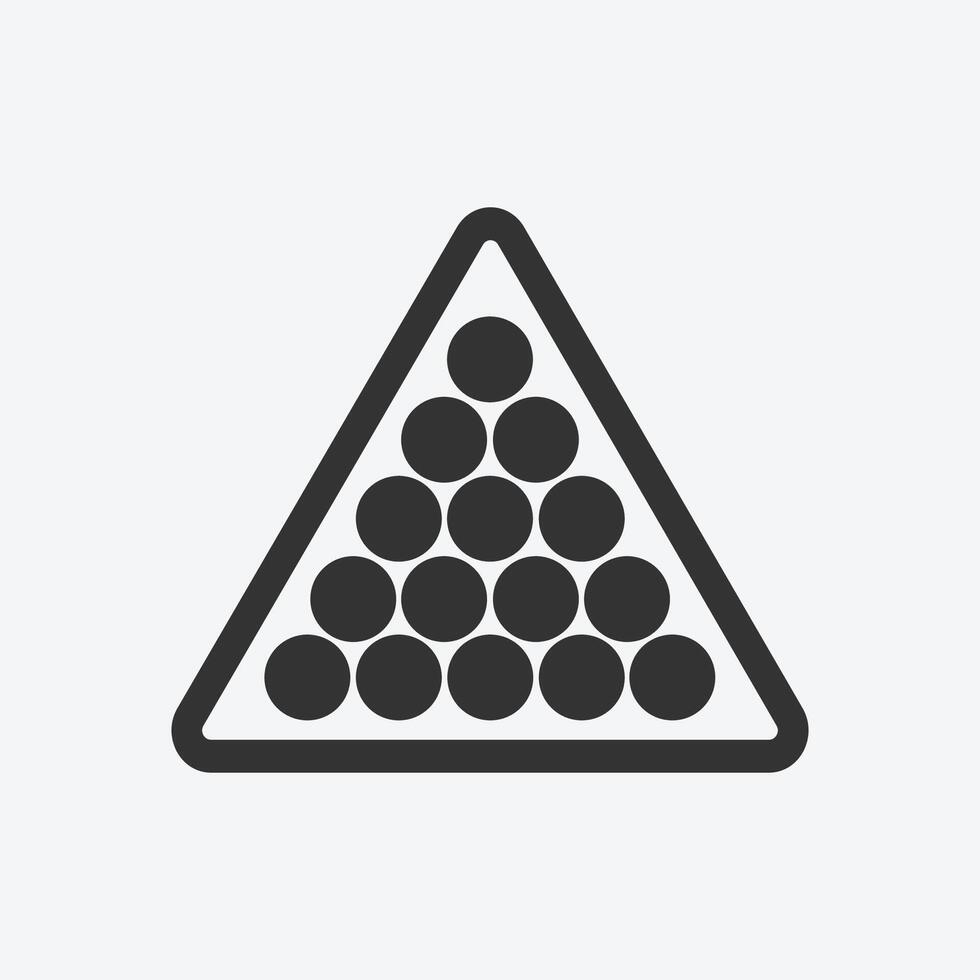 Billiards icon vector. Game, billiard, balls, activity vector symbol.