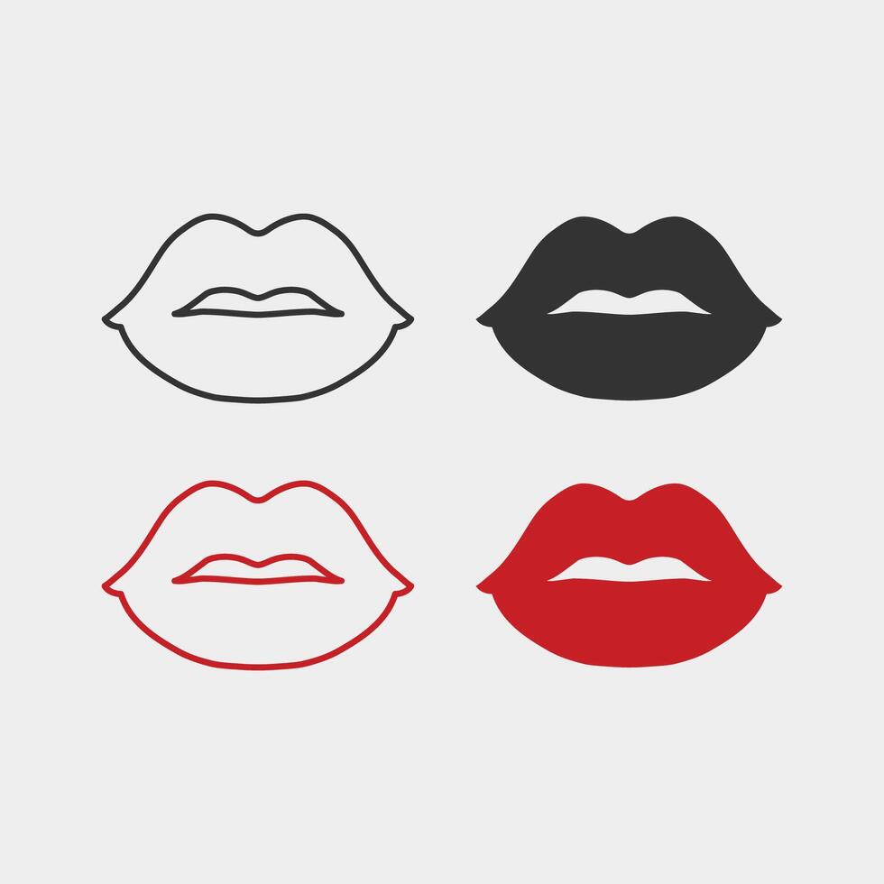 labios vector icono. mujer labios vector icono en un gris antecedentes.