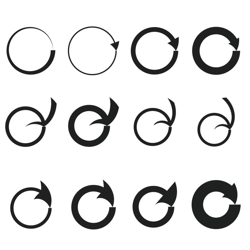 Set of grunge brush element design, circle logo design vector