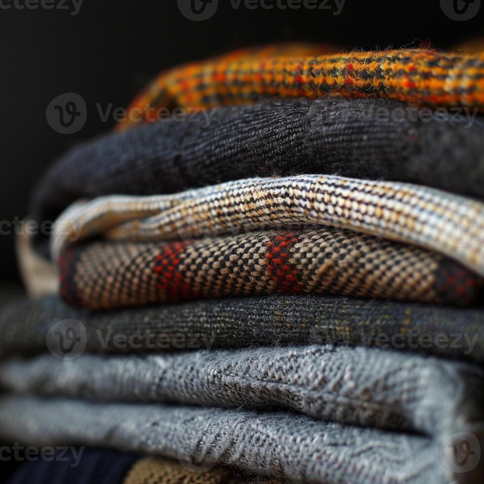 AI generated close up photo of folded sweater