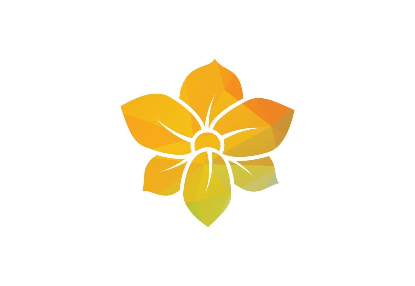 orquídea flor logo diseño modelo vector