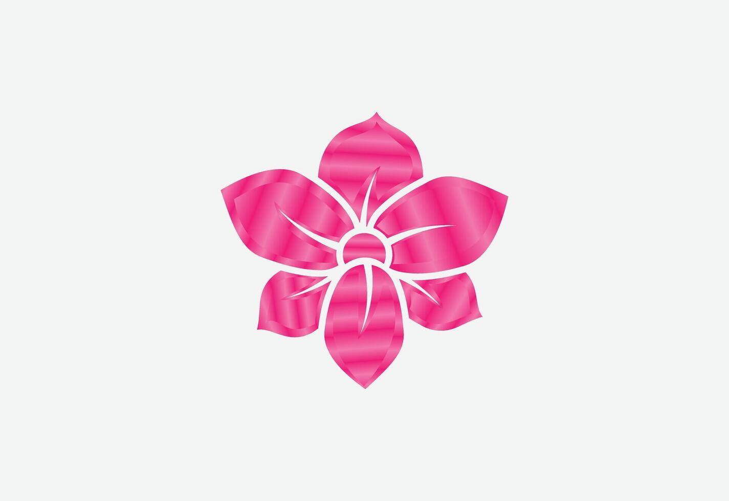 orquídea flor logo diseño modelo vector ilustración