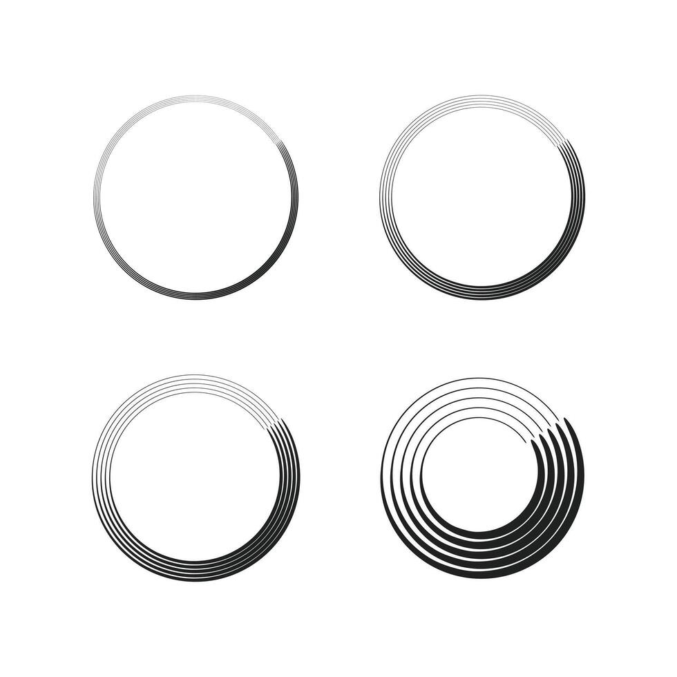 Set of grunge brush element design, brush logo vector