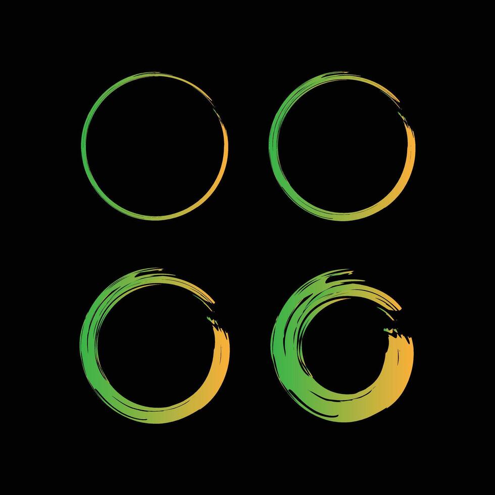 conjunto de grunge bandera elemento diseño ,círculo cepillo logo diseño, degradado cepillo ,logo redondo cepillo vector