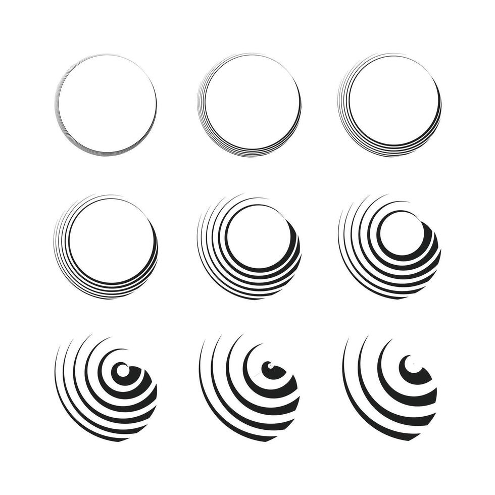 Set of grunge brush element design, brush logo vector