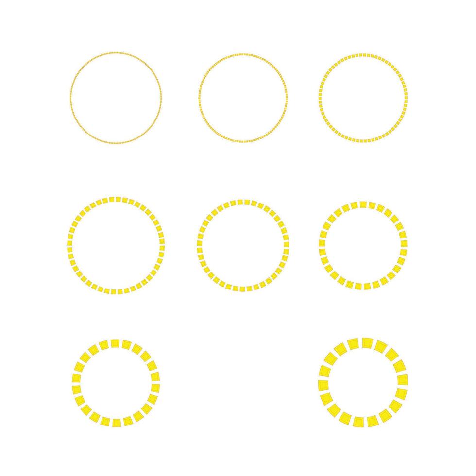 Set of grunge brush element design, circle logo design vector