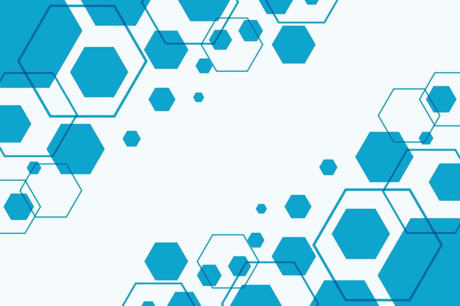 Hexagonal shape abstract background design vector