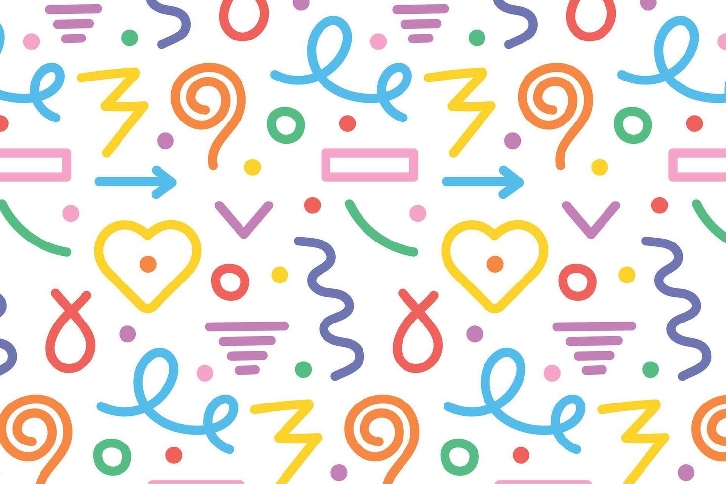Fun colorful line drawings. Creative minimalist art background. vector