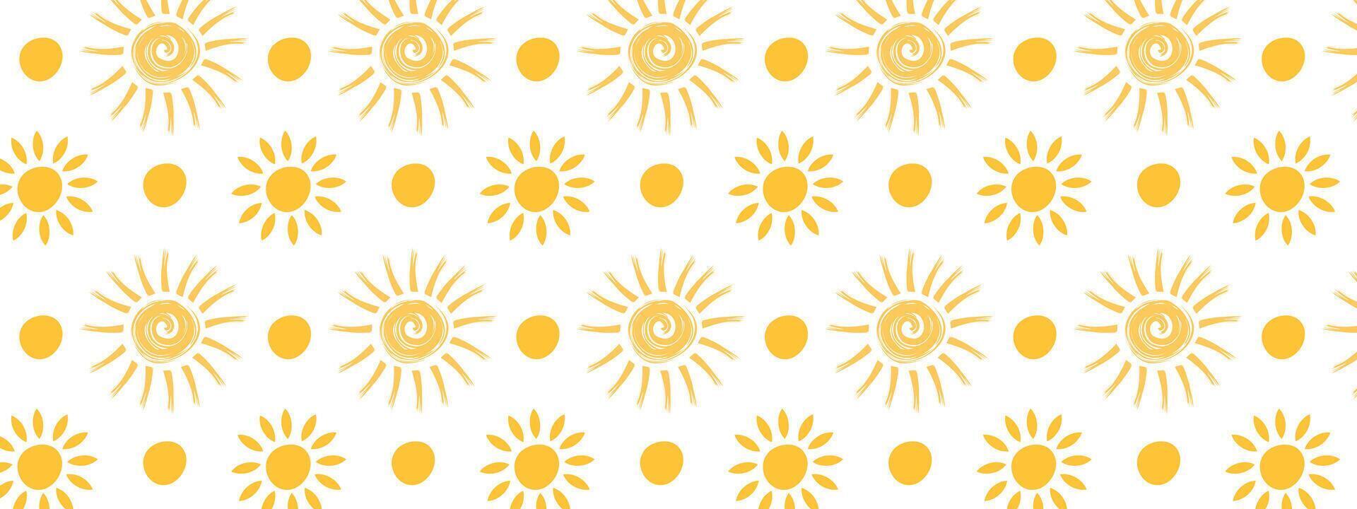 Sunny background with handmade elements. vector
