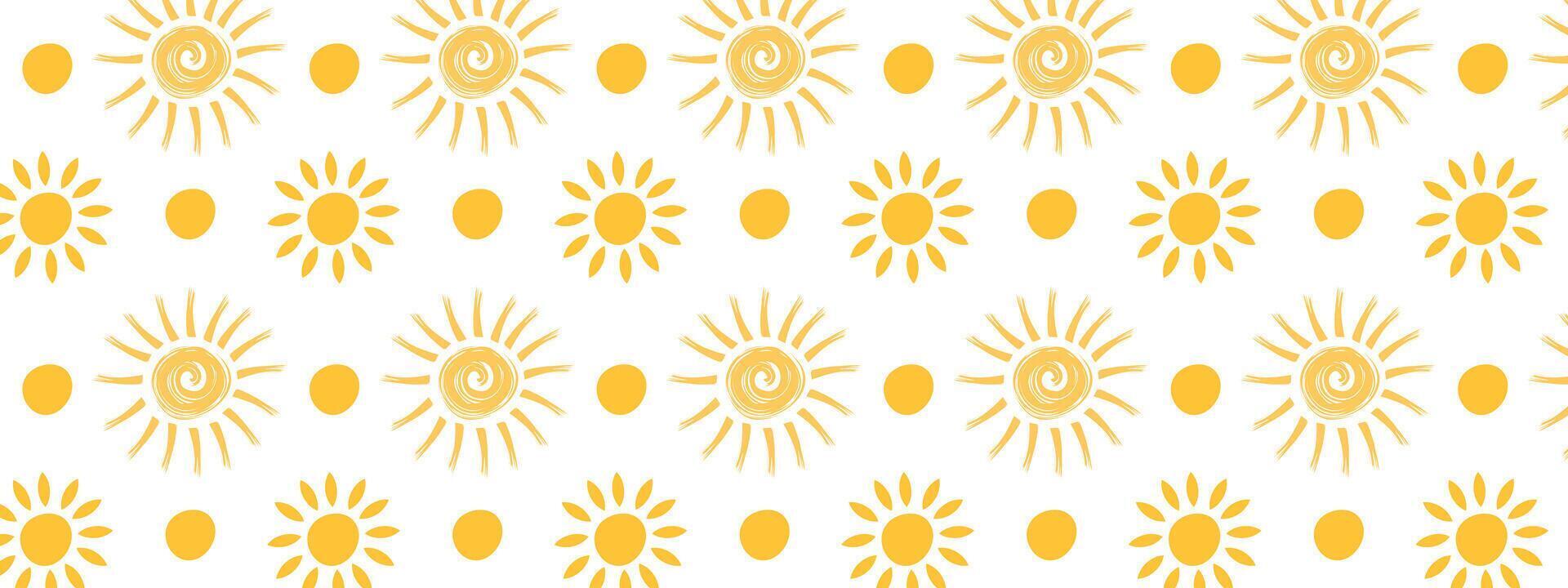 Sunny background with handmade elements. vector