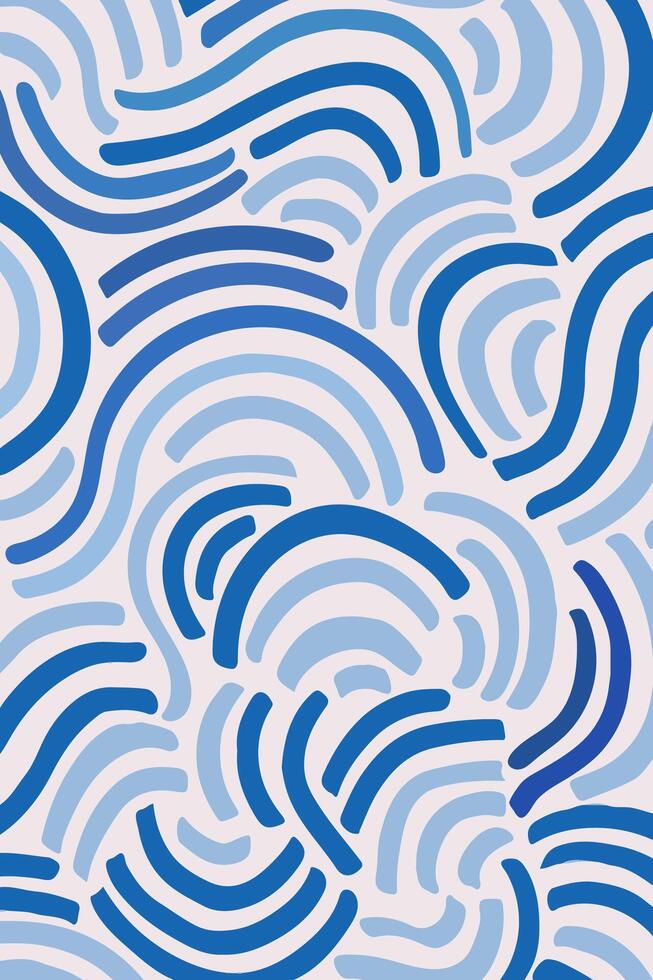 Blue and White Background With Wavy Lines vector