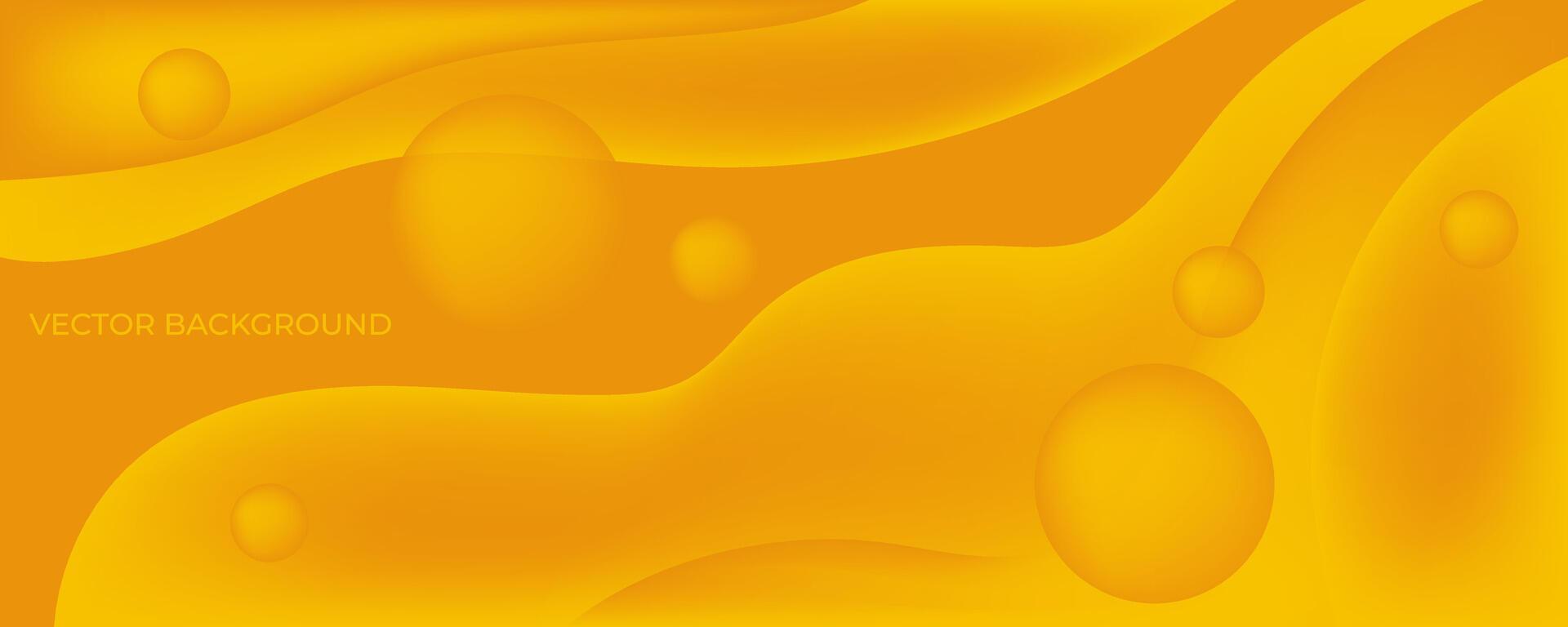 Yellow Background With Bubbles vector
