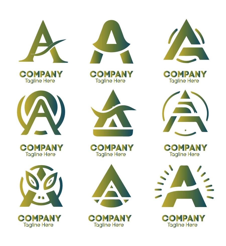 Modern and Versatile Letter A Logo Design Templates vector
