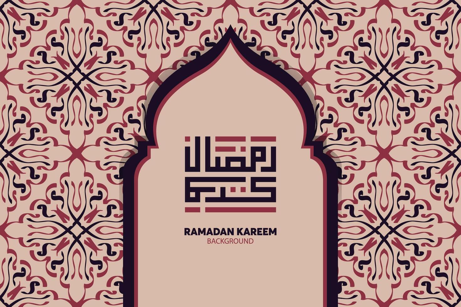 Ramadan kareem in Arabic Calligraphy greeting card, the Arabic calligraphy means, Generous Ramadan, Vector