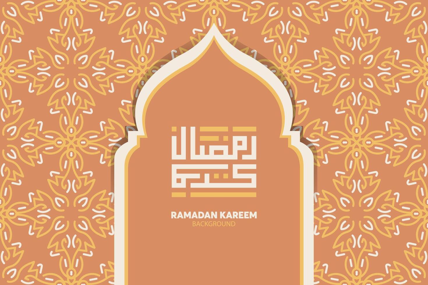Ramadán kareem en Arábica caligrafía saludo tarjeta, el Arábica caligrafía medio, generoso ramadán, vector