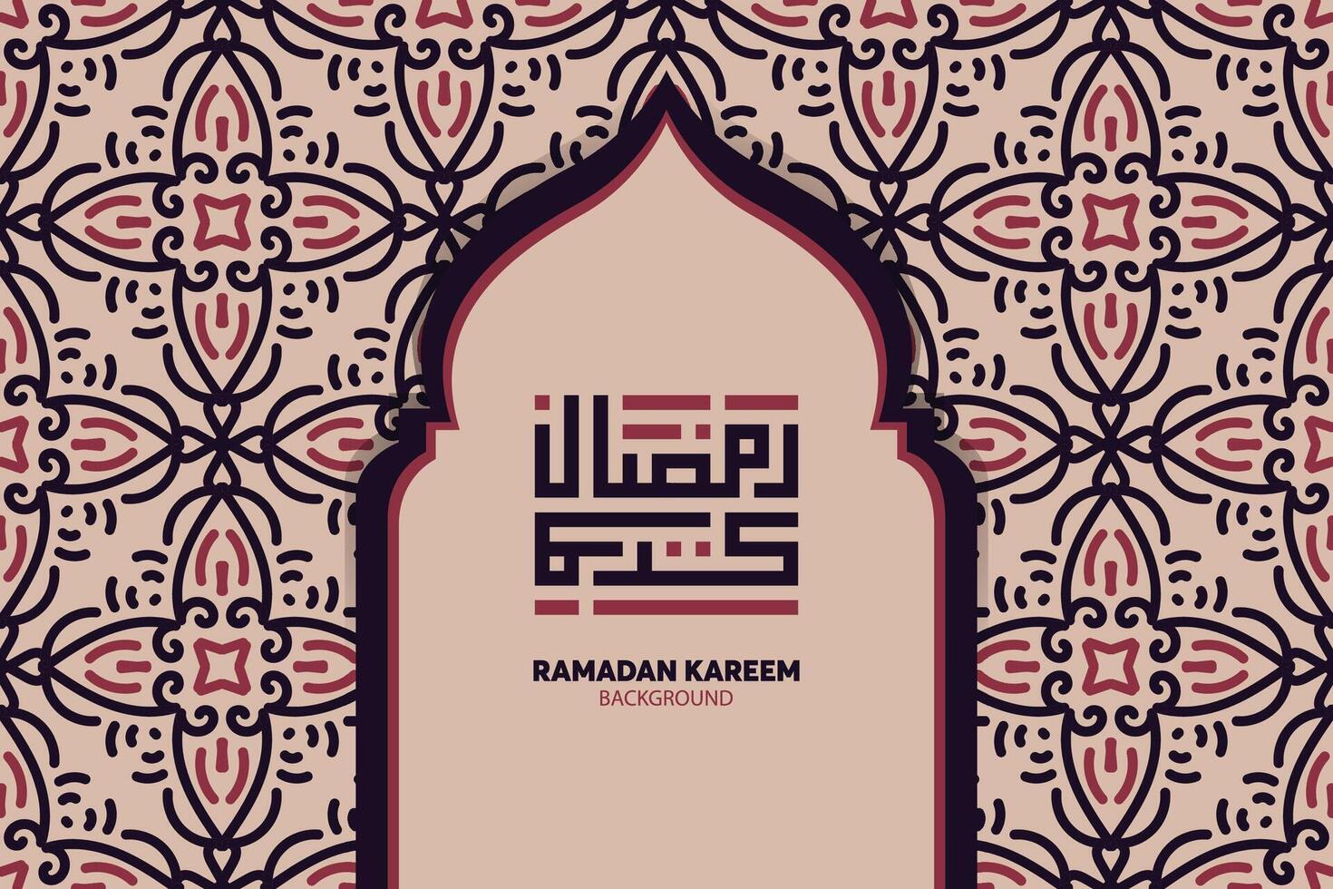 Ramadan kareem in Arabic Calligraphy greeting card, the Arabic calligraphy means, Generous Ramadan, Vector