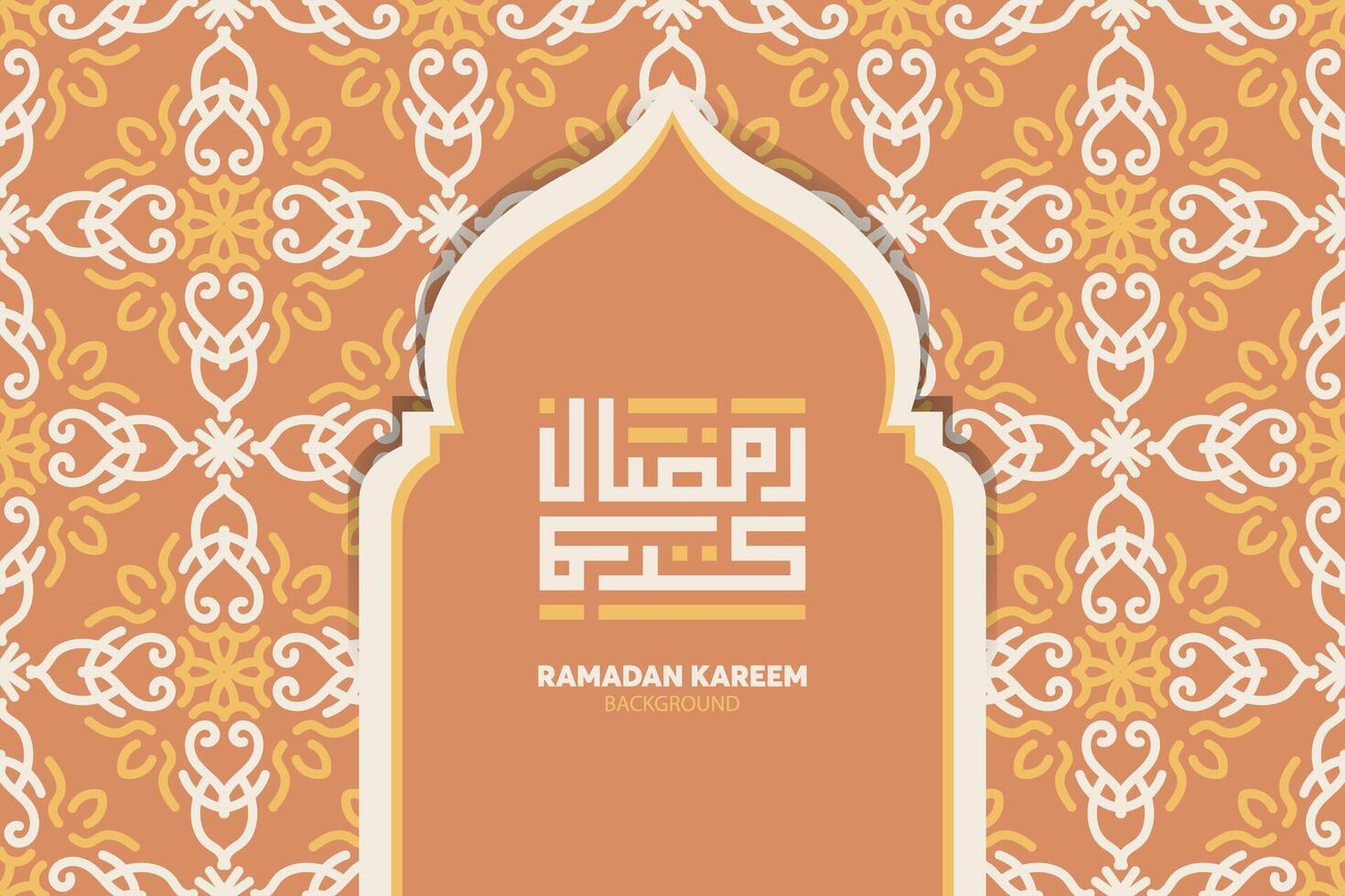 Ramadán kareem en Arábica caligrafía saludo tarjeta, el Arábica caligrafía medio, generoso ramadán, vector