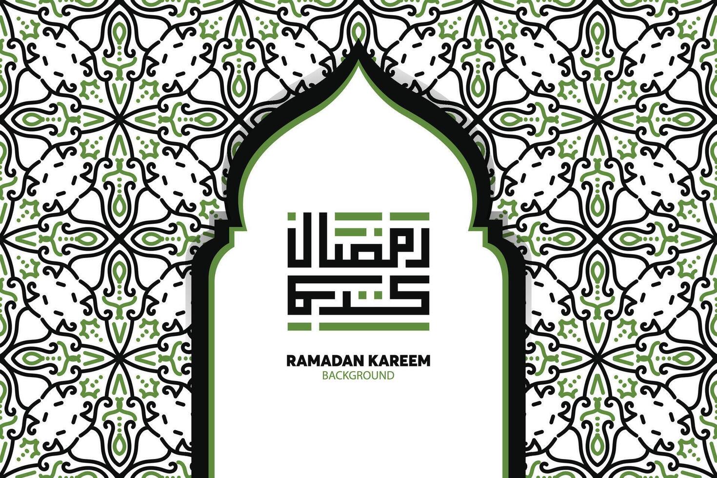 Ramadan Kareem islamic design with arabic pattern and calligraphy vector