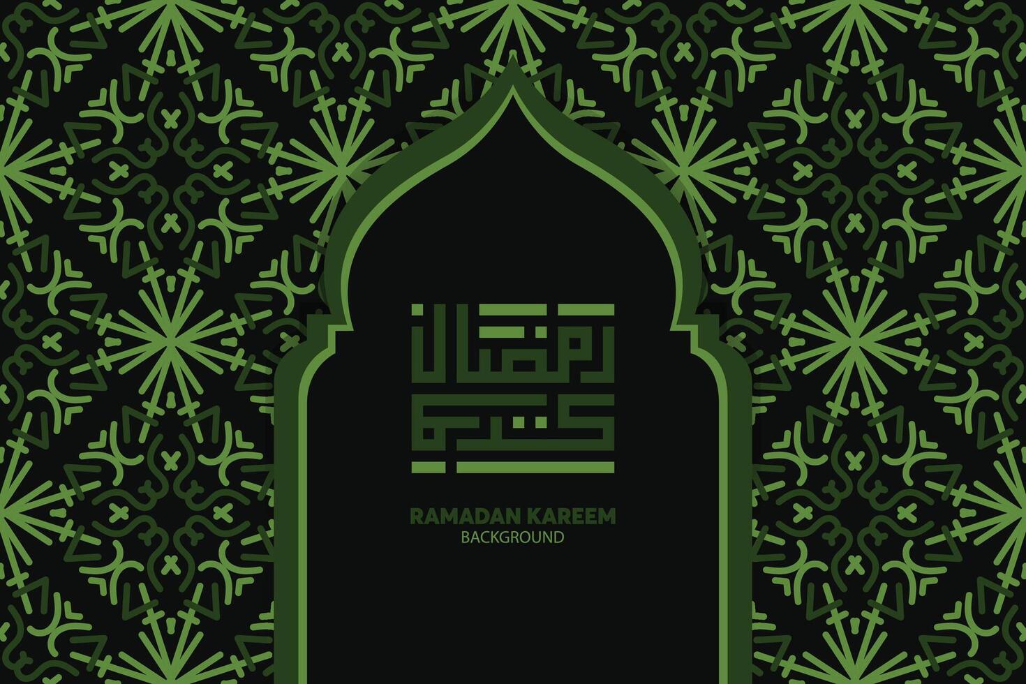 Ramadan Kareem islamic design with arabic pattern and calligraphy vector