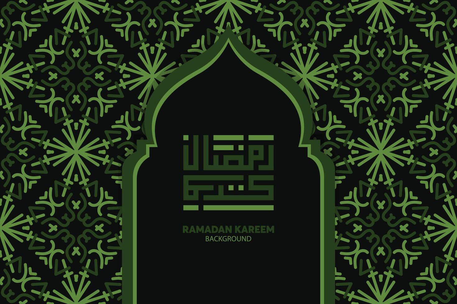 Ramadan Kareem islamic design with arabic pattern and calligraphy vector