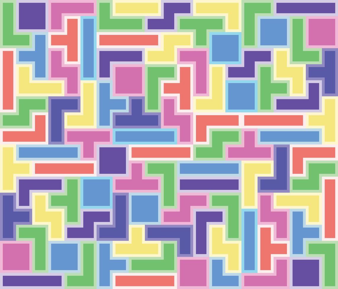 colorful tetris background vector