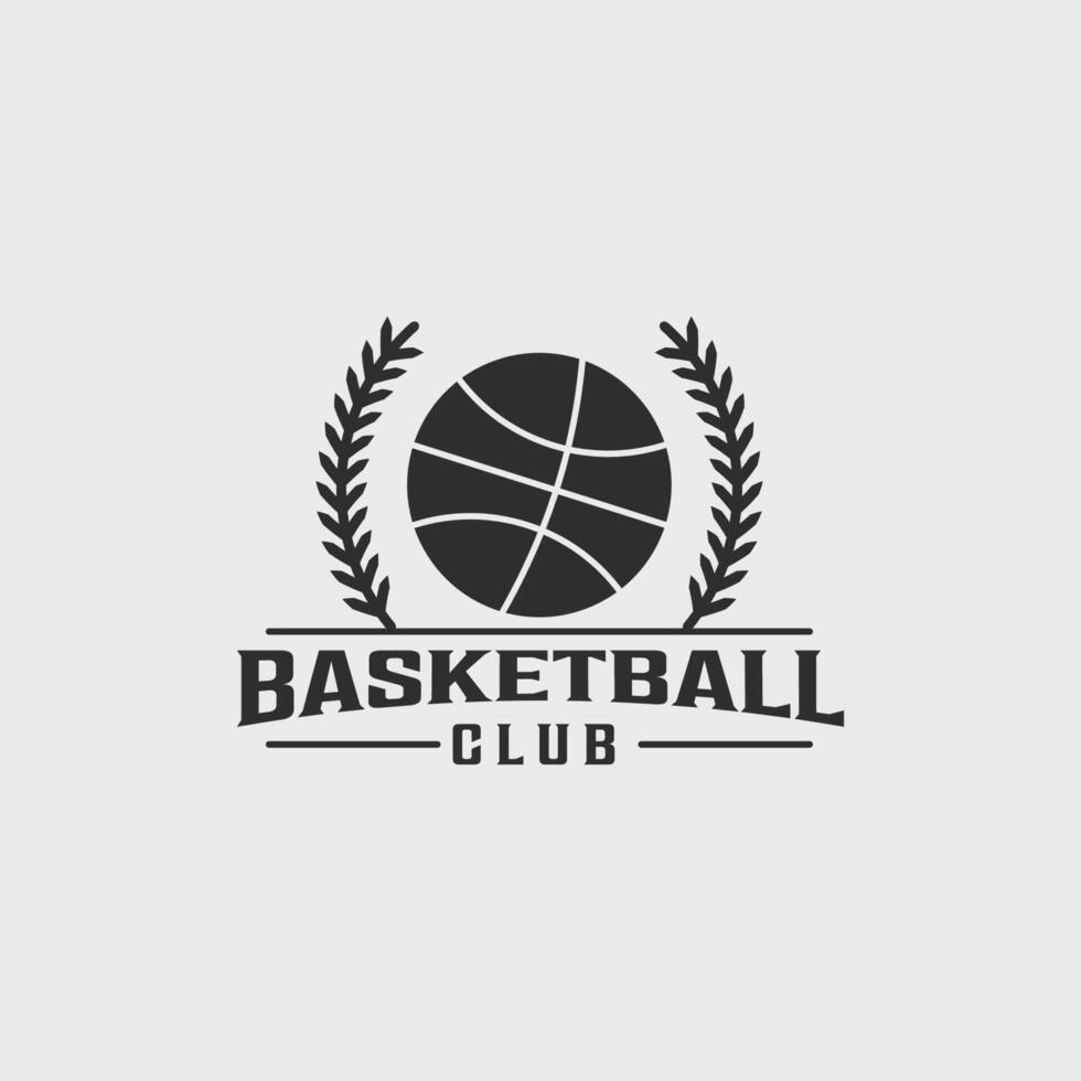 basketball vintage logo vector illustration template icon graphic design