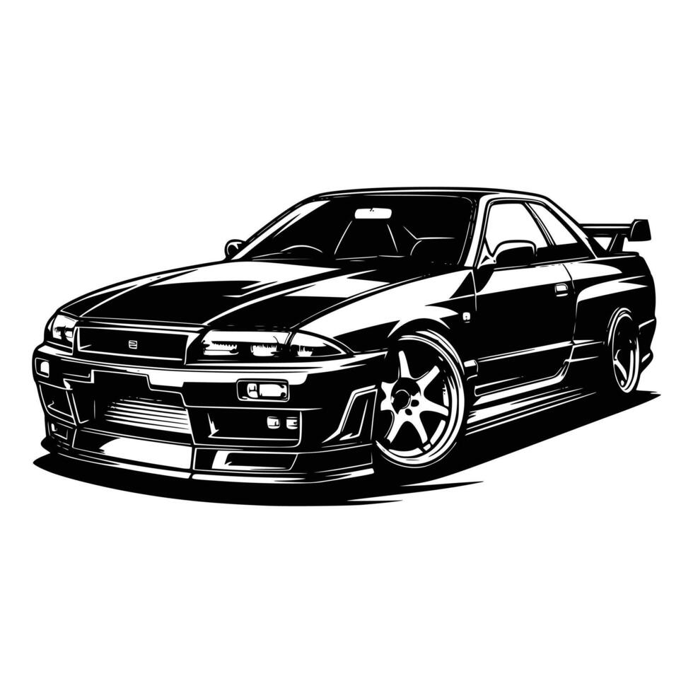 jdm car illustration vector
