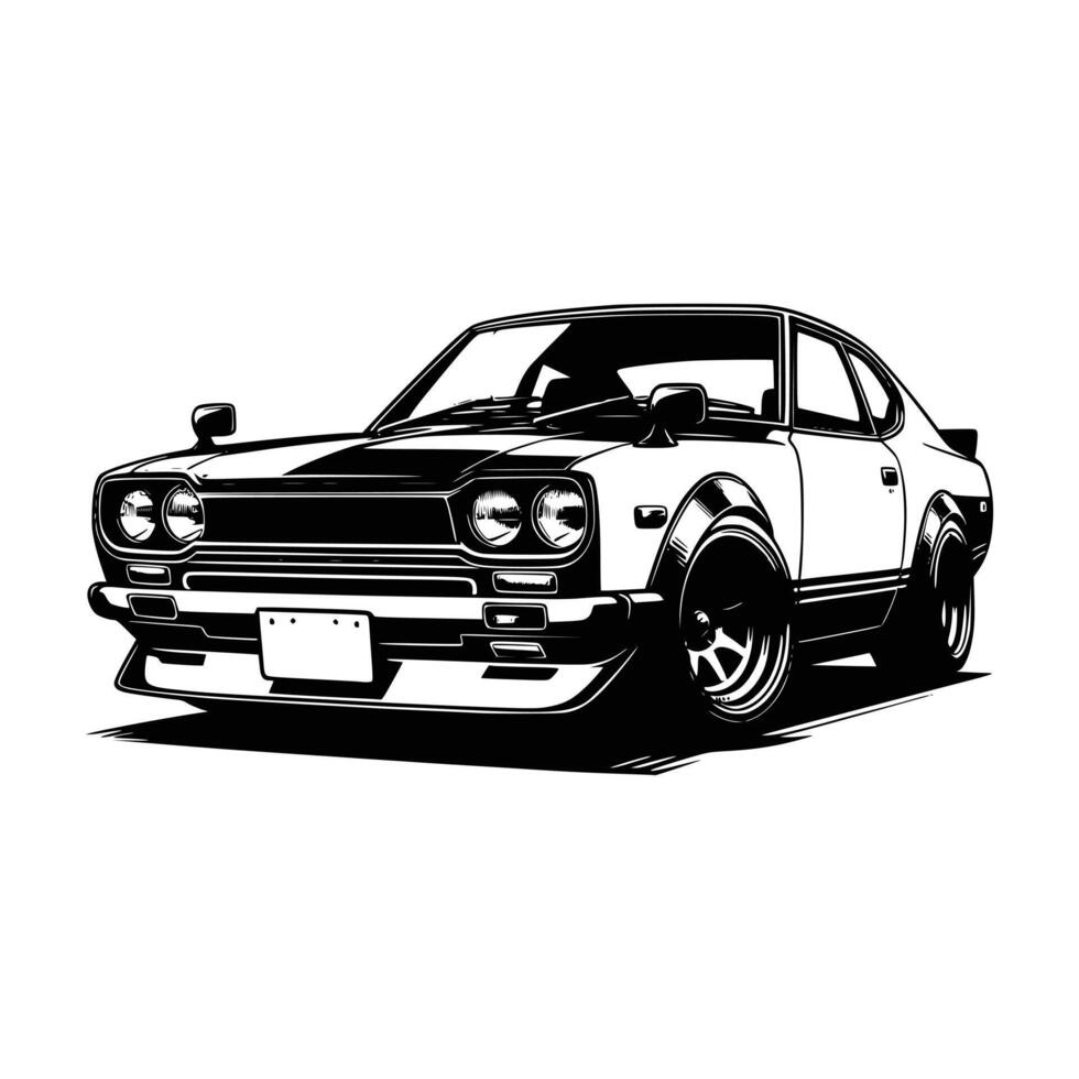 jdm car illustration vector