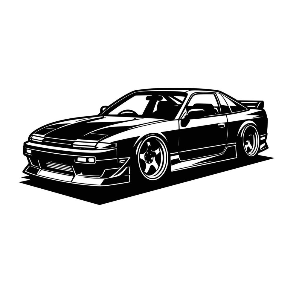 jdm car illustration vector