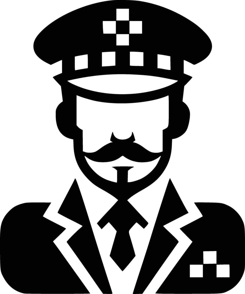 emblem profession illustration of taxi driver vector
