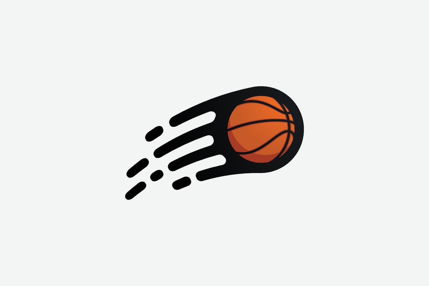 flying basketball vector graphic with motion effect for basketball logo, sticker, t shirt, etc.