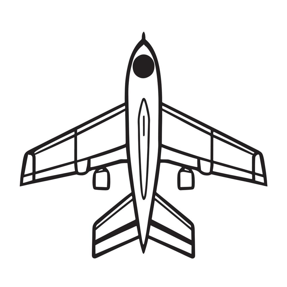 illustration of fighter plane, aircraft vector
