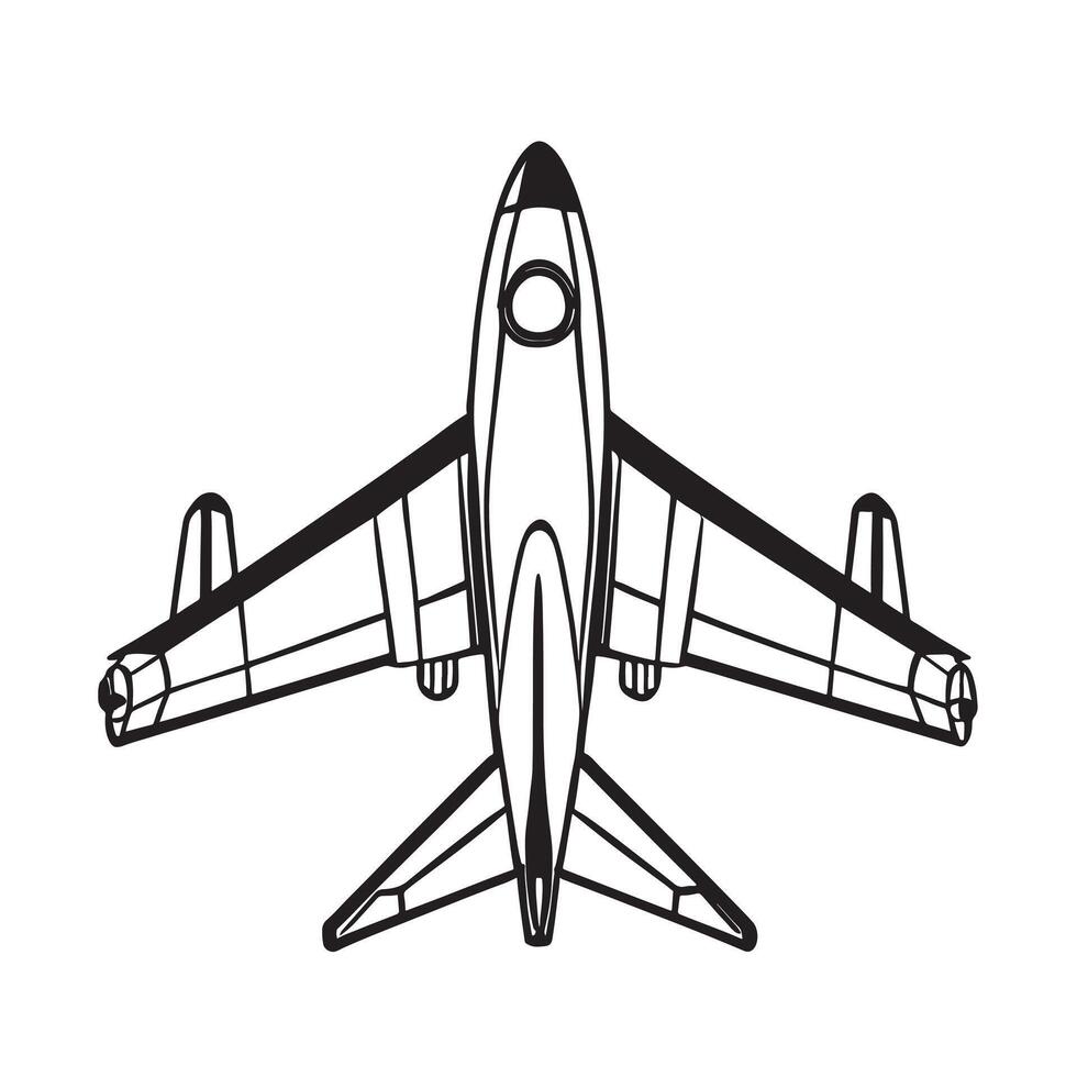 illustration of fighter plane, aircraft vector