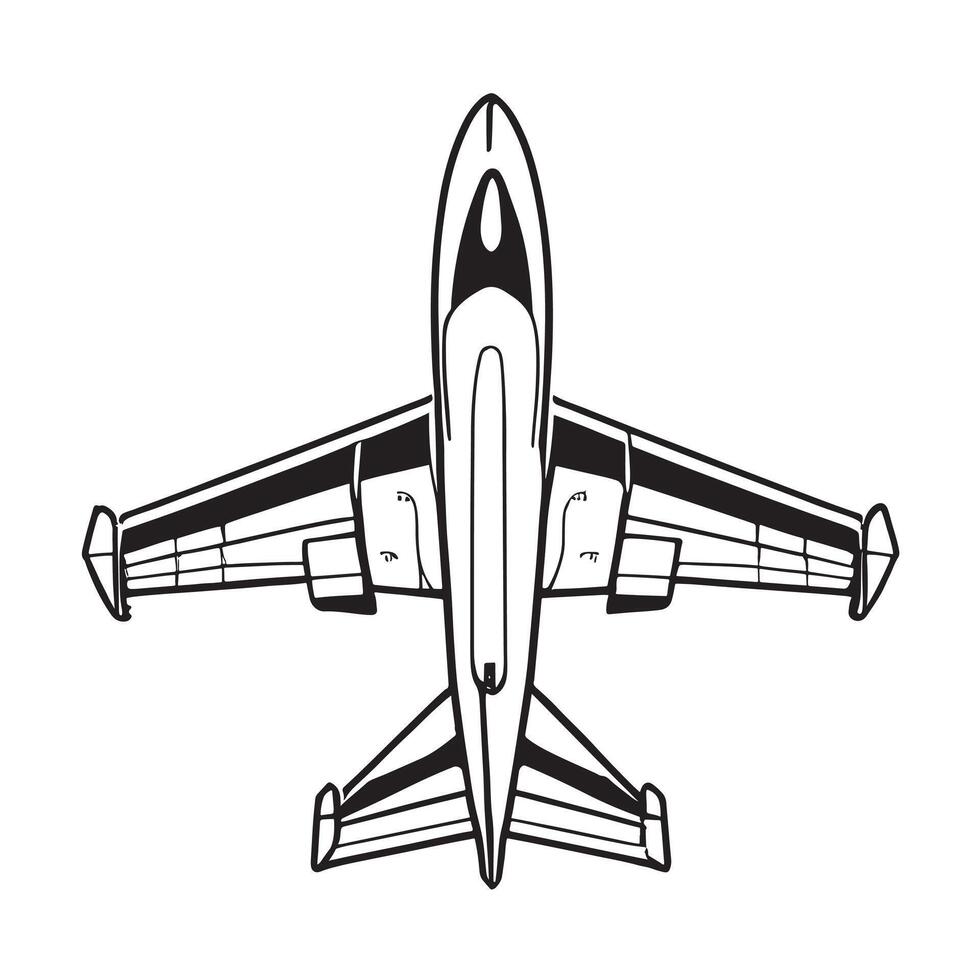 illustration of fighter plane, aircraft vector