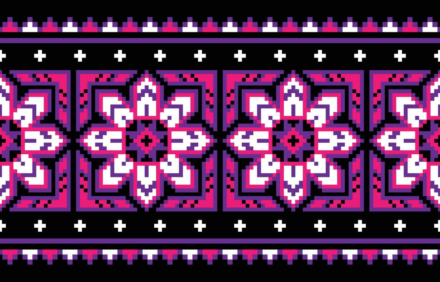 Ethnic pattern geometric fabric patterns black background . Vector illustration design by geometric aztec batik fabric knitting square cloth handmade wallpaper
